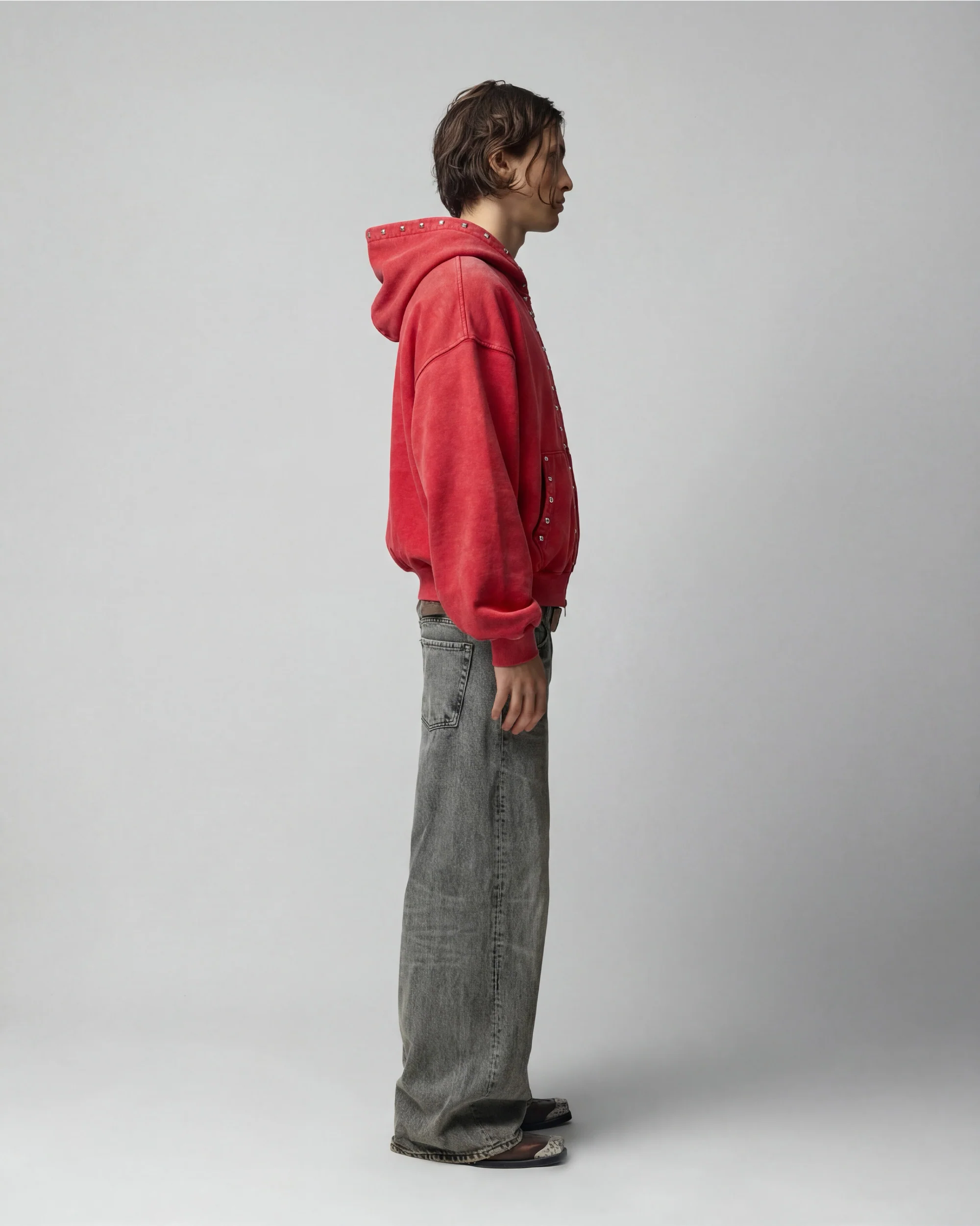 Studded Zipper Red - Image 4