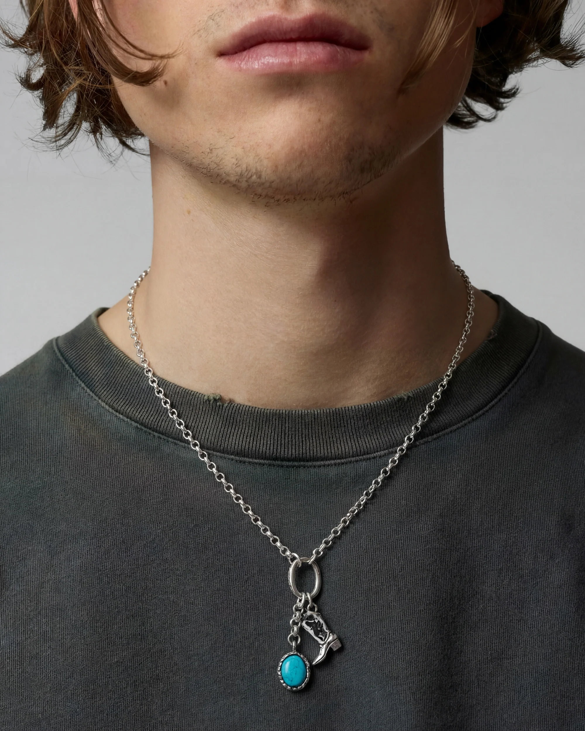 Turquoise Boot Necklace - Image 2