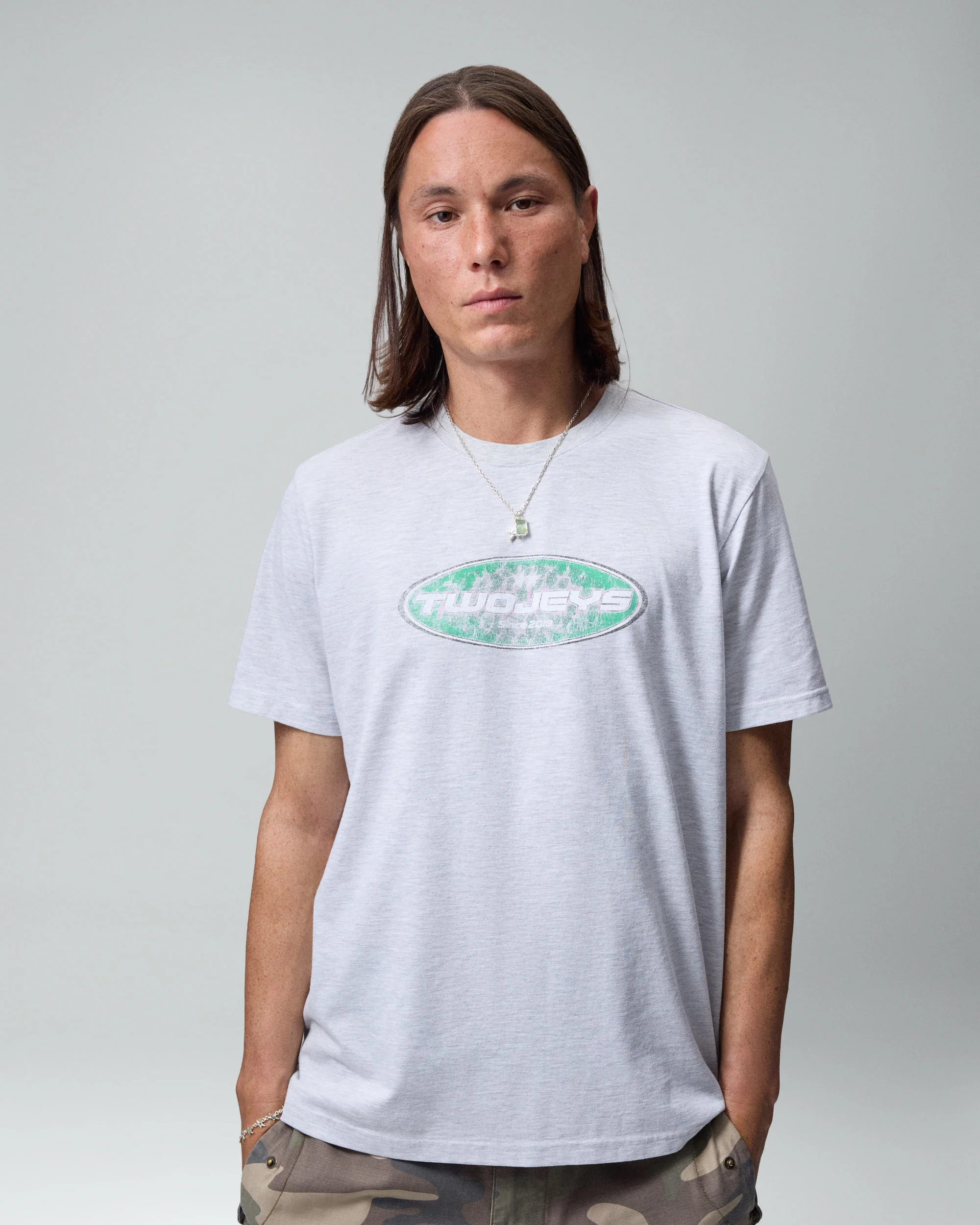 Twojeys Speedway Grey Melange Tee - Image 2
