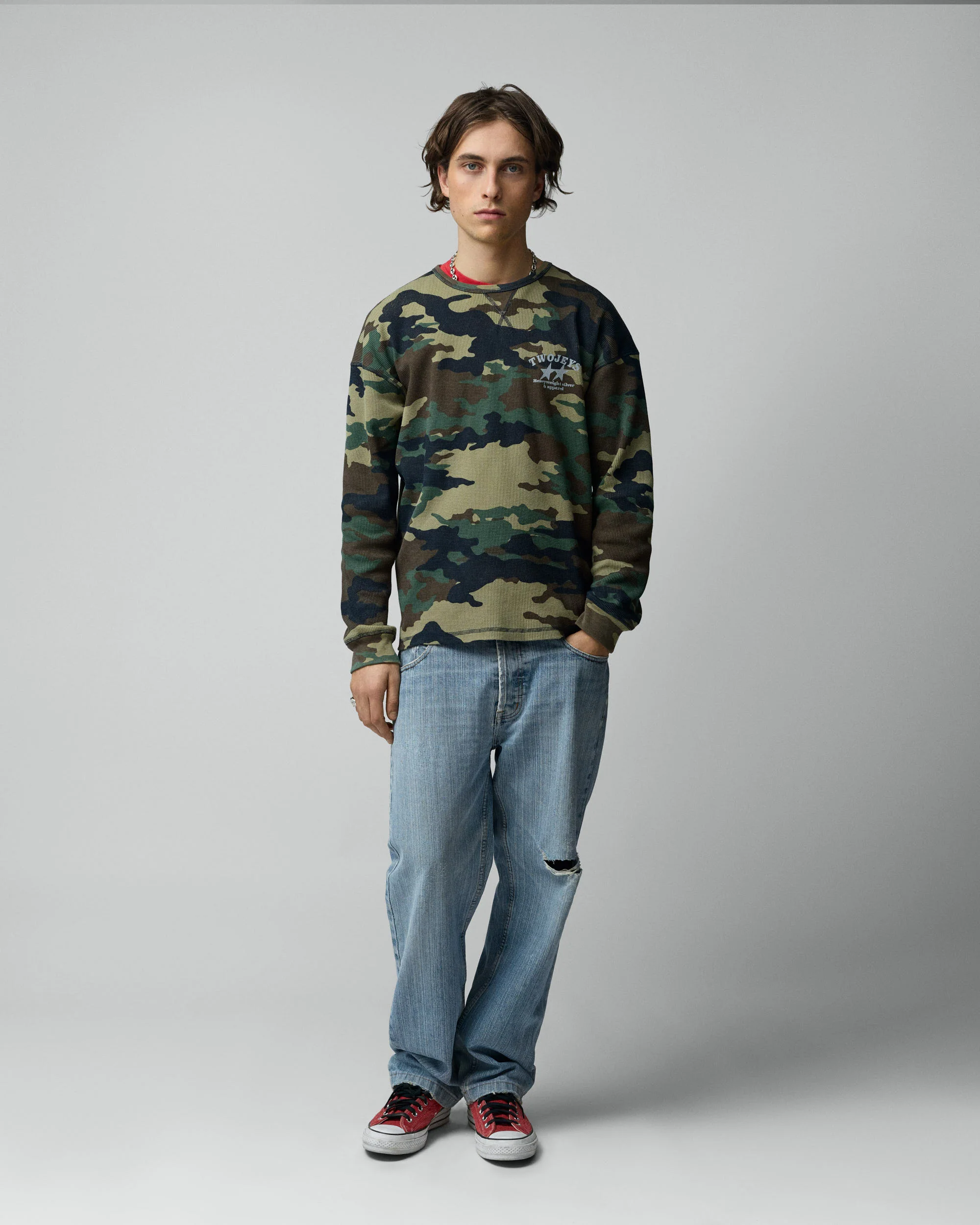 Woodland Basic Waffle Long Sleeve - Image 3