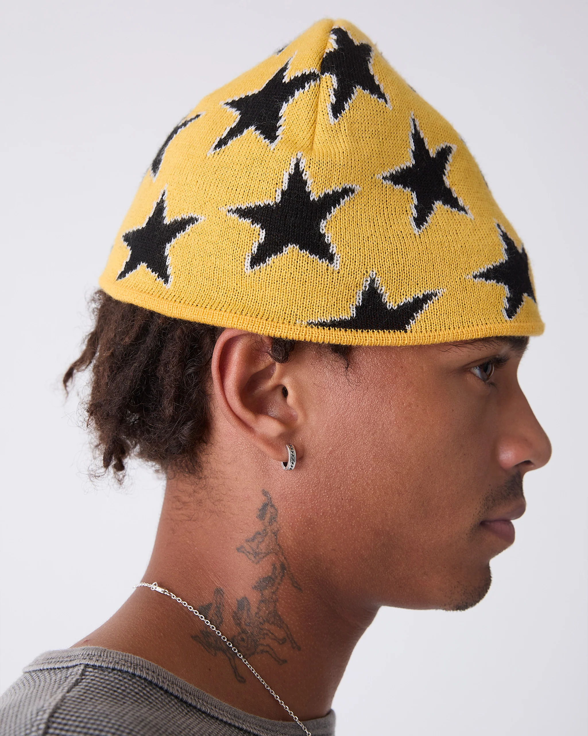 Yellow All-over Stars Beanie - Image 3